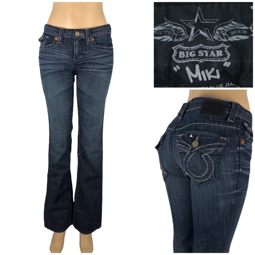 Big Star Womens 29 x 32 (actual) Jeans Miki Cotton Stretch Bootcut Size 26 R